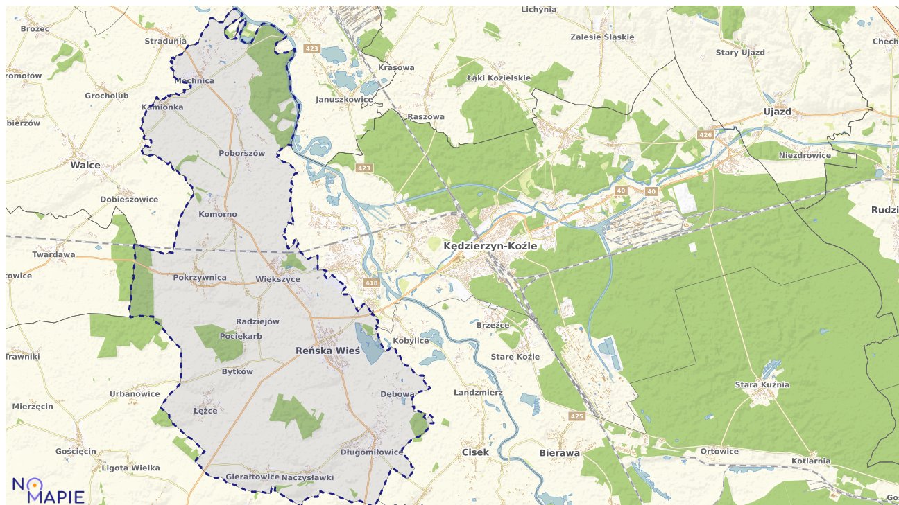 Mapa wyborów do sejmu Reńska Wieś